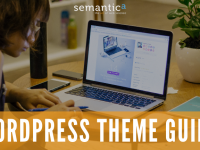 5 step guide to choosing the right wordpress theme - woman with computer