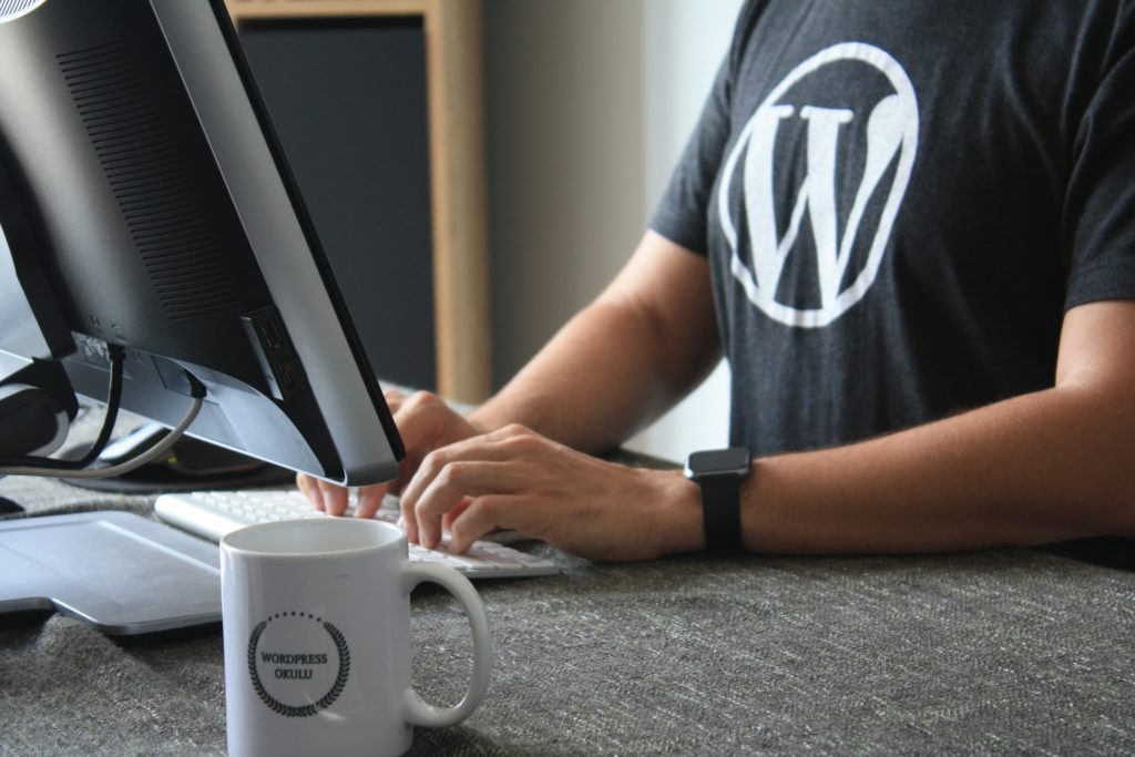 Wordpress consultant on laptop