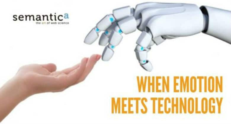 Human hand touching a robot hand