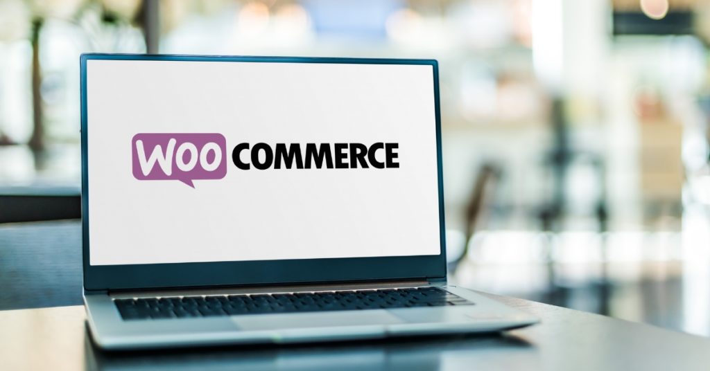 WooCommerce displayed on laptop screen
