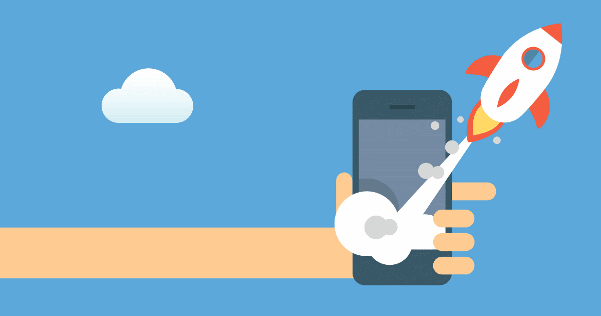 Mobile phone in hand vector