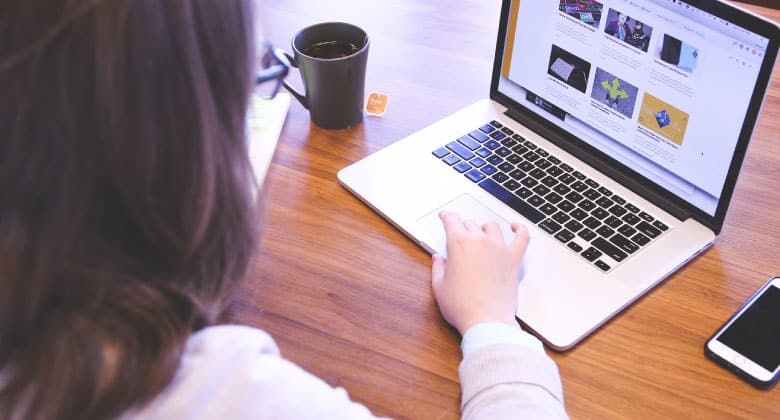 Student on laptop